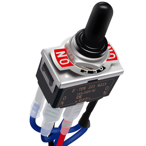 Motor toggle switch pin 3 - toggle,